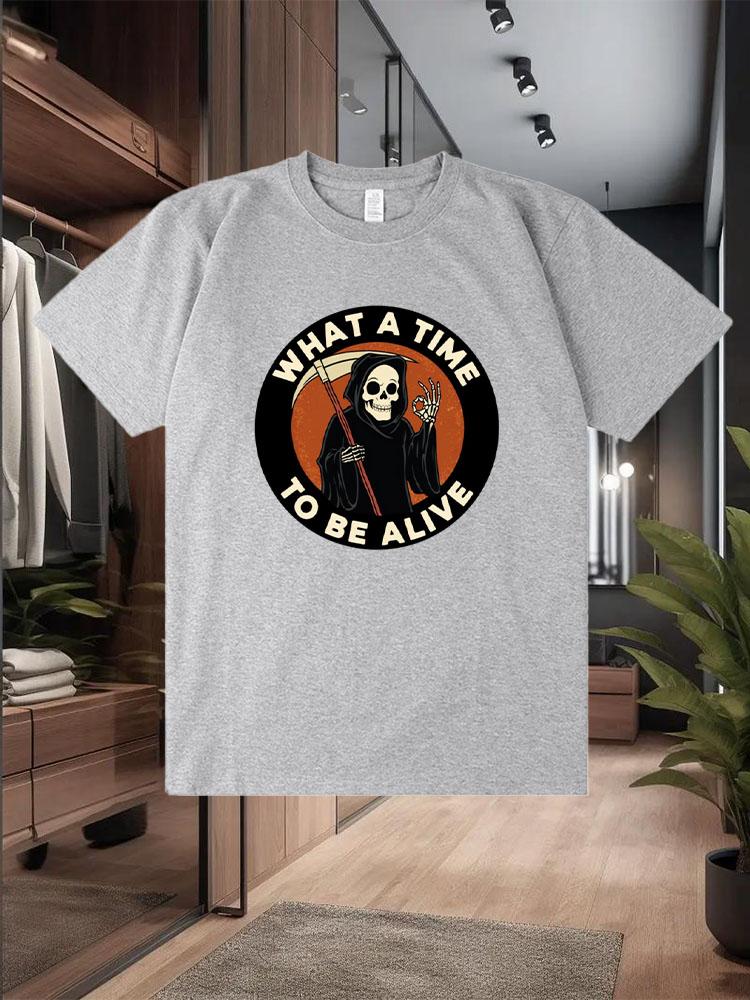 2025 Summer New 100% Pure Cotton Men's T - Shirts Trendy Design