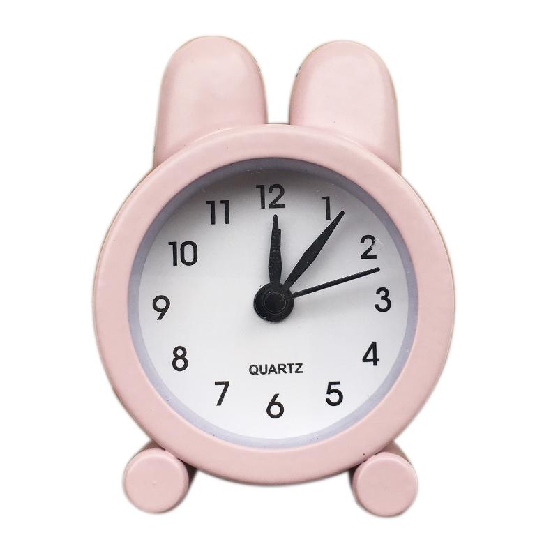 Creative Gift Metal Small Alarm Clock Mini Cute Little Bunny Alarm Clock