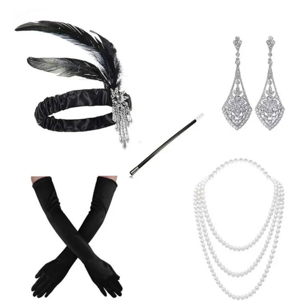 1920s Feather Headpiece Cosplay Hair Band Vintage Hair Accessories