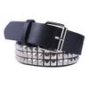 Shiny Pyramid Fashion Rivet Belt Men &Women 'S Studded Belt Punk Rock with Pin Buckle Black Fashion Rhinestone Rivet