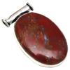 Pendant Bird Eye Jasper Gemstone Mother'Day Gift Silver Jewelry 1.75"