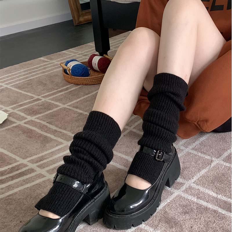 Весна, Осень и Зима Новые Женские Носки Высококачественные Накладные Носки Утепленные Теплые Гольфы Вязаные Носки Мода