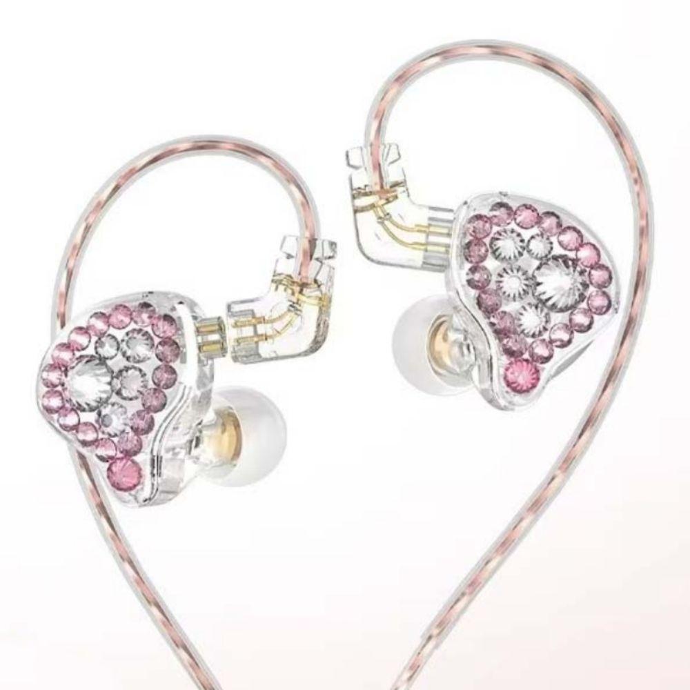 With/NO MIC Wired Earphone Detachable In-Ear Earbuds Shiny Headphones Music Monitor Headset