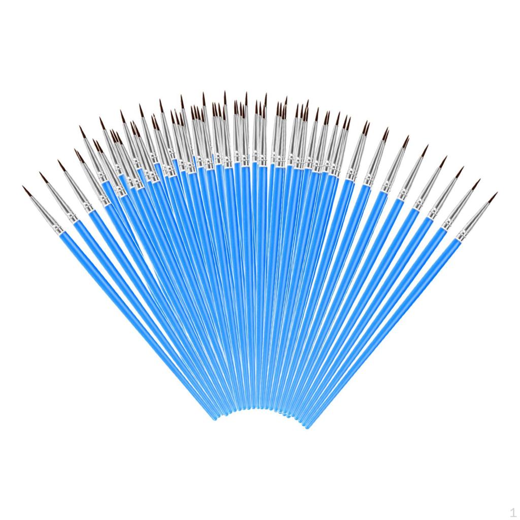 Кисти для рисования деталей, 100 штук, тонкие акриловые кисти для акварельного дизайна ногтей