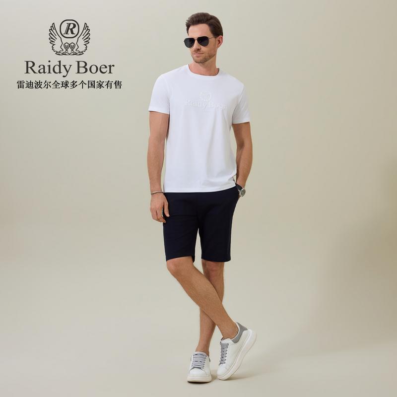2026 Summer Men's 3D Silicone Short-sleeved T-shirt with Shutan Cotton