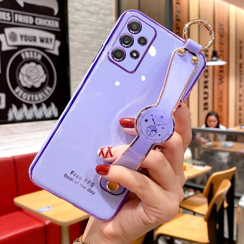 Роскошный чехол-держатель с покрытием для телефона Samsung A04 M13 A72 A52 A32 4g 5g A12 A13 A42 A51 A71 A31 M31 M51 A21s A03s, силиконовый защитный чехол
