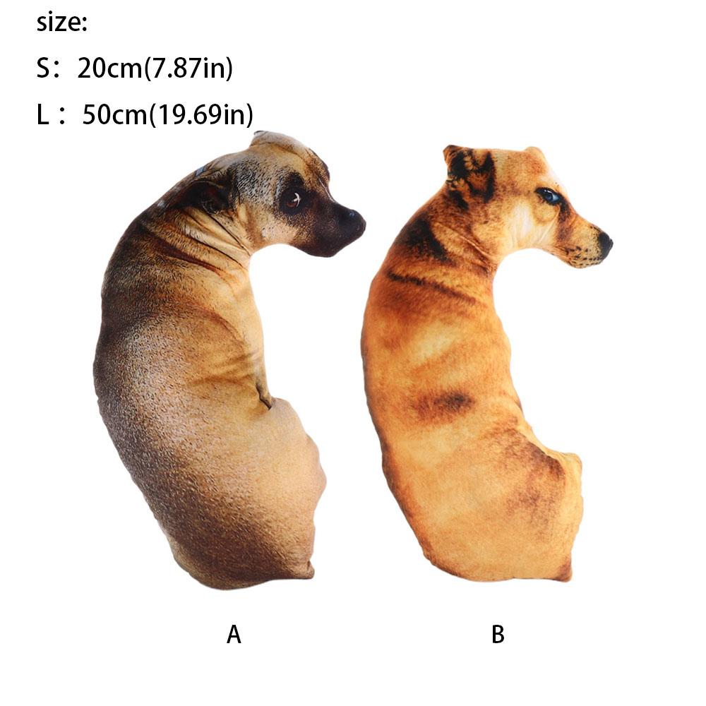 3D Dog Pillow Soft Cushion Toy Lifelike Animal Throw Pillow Home