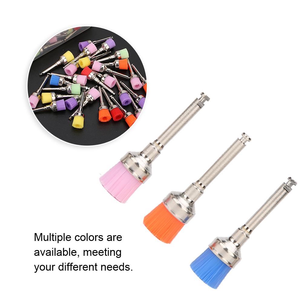100Pcs Dental Polisher Nylon Teeth Polishing Brush  Dental Supply with Storage BoxMixed Color