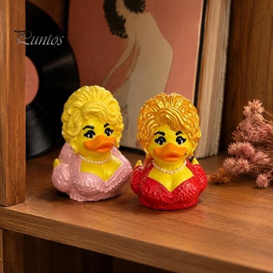 Уникальный декор туалетного столика, милая фигурка утки, памятный подарок для любителей музыки, ретро-стиль, домашняя новинка, коллекционная статуэтка, настольные фигурки для автомобиля
