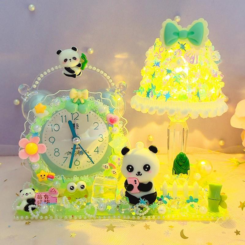DIY Creative Kids Clock Craft Kit With Resin Glue Decorative Crystal Timepiece Childrens Educational Activity Home