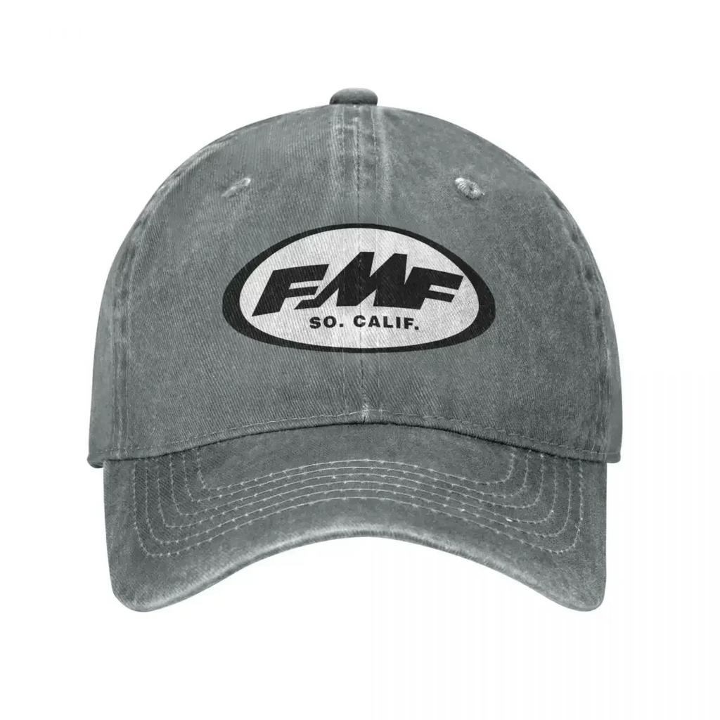 FMF Logo So Calif Baseball Cap Casual Distressed Denim Racing Headwear Unisex Women Outdoor Activities Unstructured Soft Hats Cap