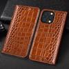 Флип-чехол из натуральной кожи крокодила для iPhone 7 8 Plus X XS XR 11 12 13 14 15 16 16E Pro Plus Max Кошелек Чехол для телефона
