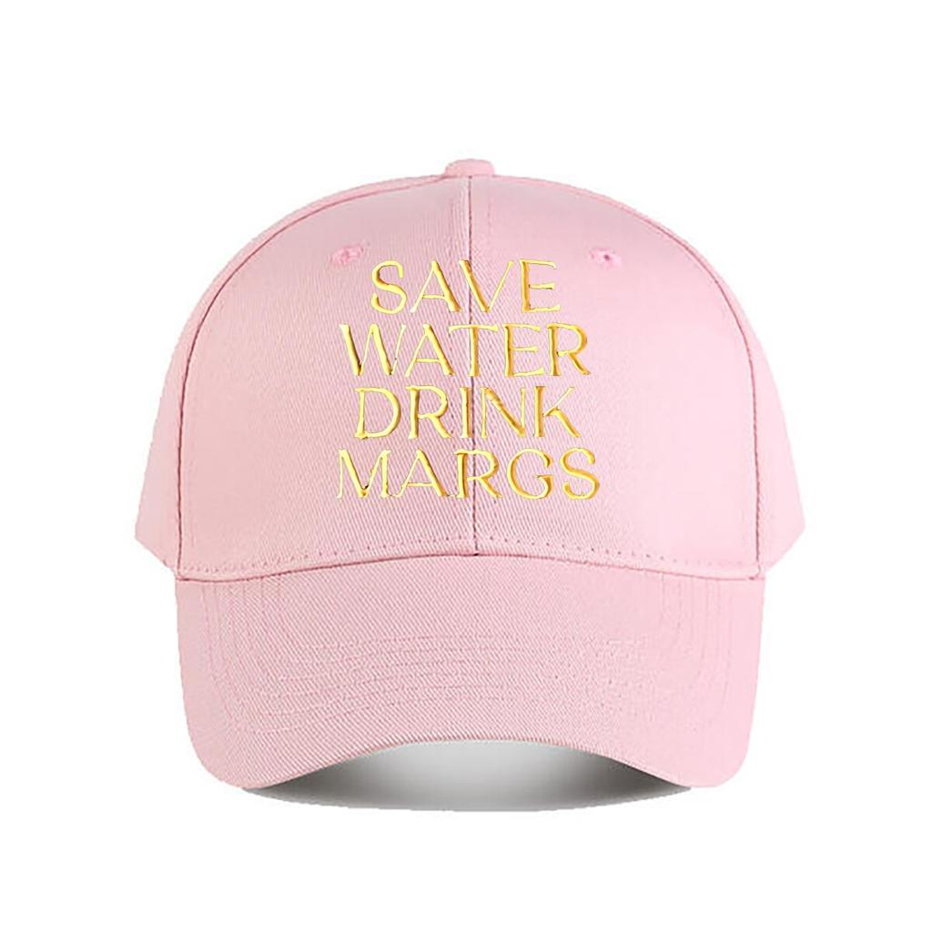 Save Water Drink Margs Metal Humorous Home Bar Decor Baseball Cap Fashion Unisex Sunhat Womens Outdoor Sports Snapback Cap