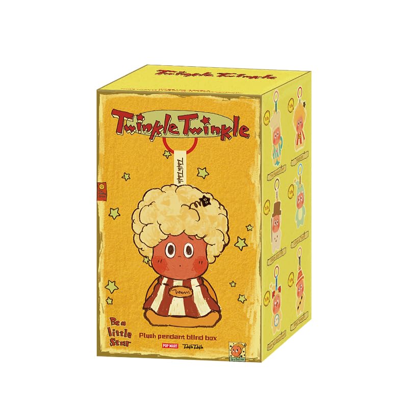 POP MART Twinkle Twinkle Be a Little Star Series Мягкая подвеска в коробке 6 Pop Mart Gachapon Blind Box Фигурка Пластиковая модель Премиум игрушка Мягкий винил из ПВХ