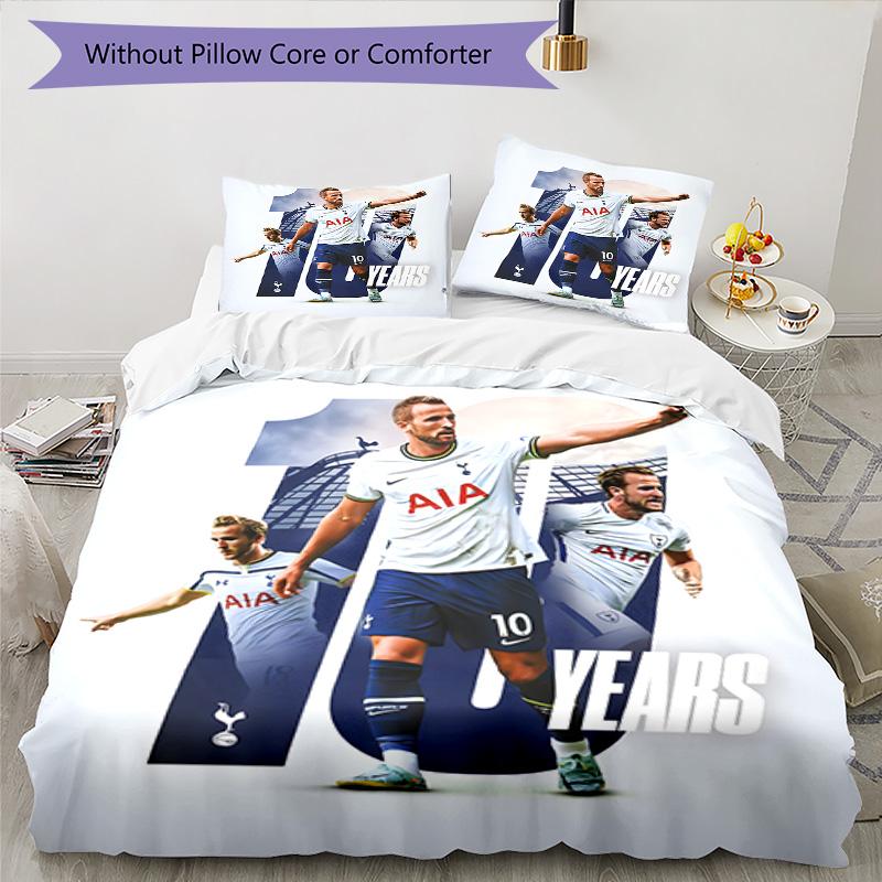 3pcs Harry Kane1 Design Cover Set - HD Printed Bedding with 1 Cover and 2 Pillowcases - Perfect for Home and Dorm Decor