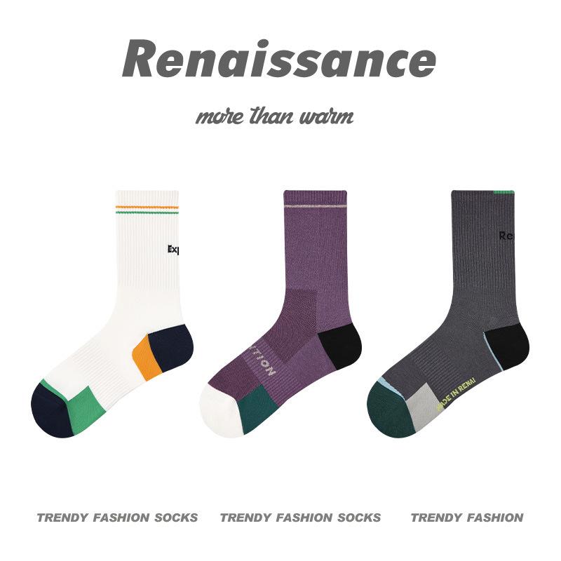 3 пары женских тонких спортивных носков-трубок из хлопка для весны и лета