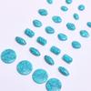 30-5pcs Spacer Beads Loose Seed Necklace Imitated Turquoises Accessories Geometric 7 Style Green Color Flat Round DIY Charms For Jewelry Making