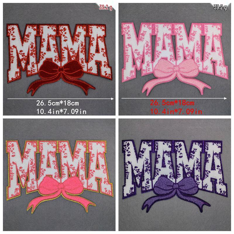 Liteon Glitter Bowknot Chenille Embroidery Patch for Clothes, Bags, Hats