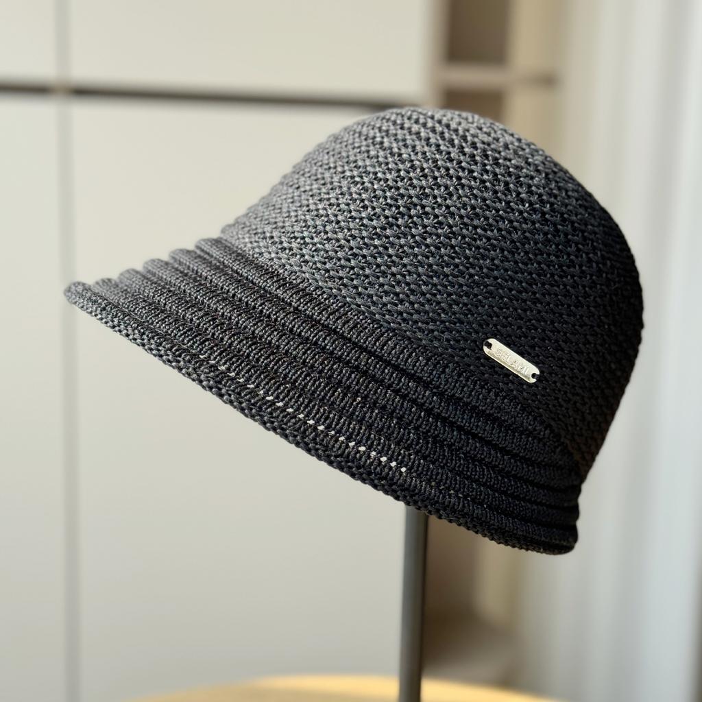 Весна и лето, новая вязаная дышащая шапка рыбака, детская солнцезащитная шляпа, складная шапка для бассейна