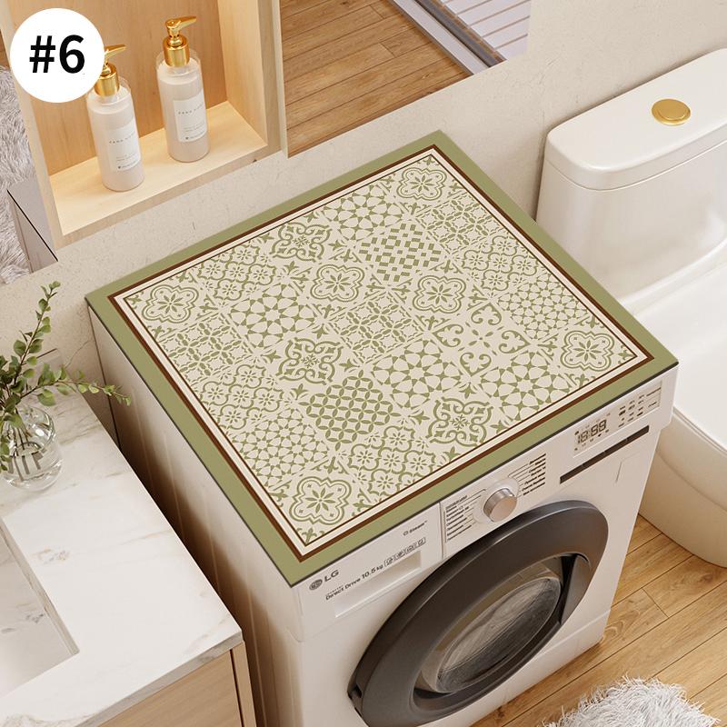 Washing Machine Dust Cover Waterproof Oven Microwave Refrigerator Fridge Top Protector Mat Coffee Drain Pad Table Placemat