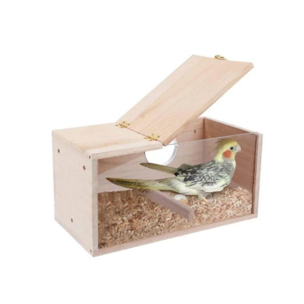 Акриловый/деревянный деревянный ящик для разведения попугаев, скворечник для попугаев, корелла, курица