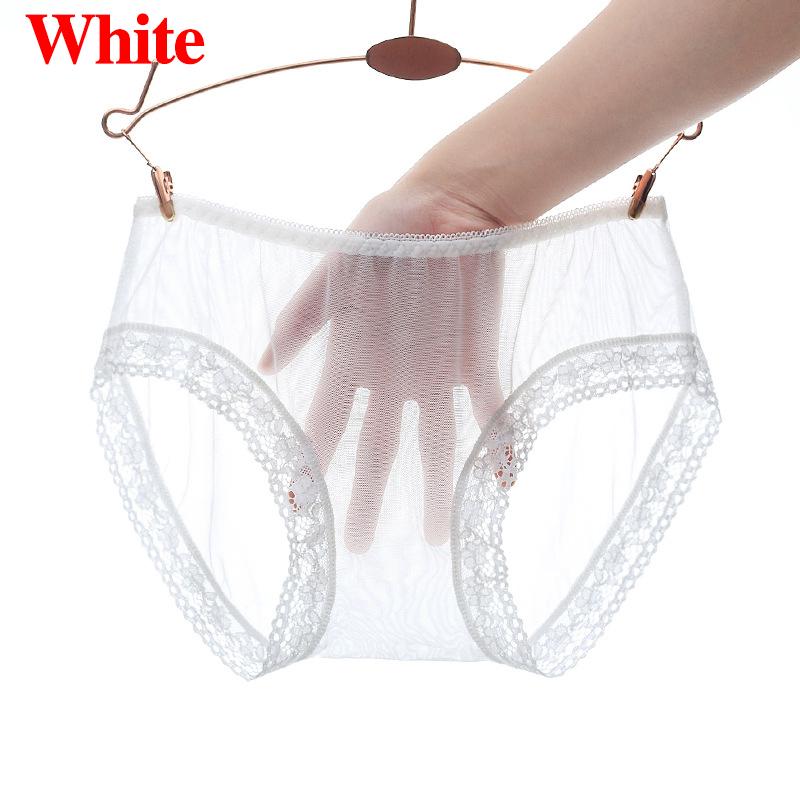 Women's Sexy Underwear Mesh Briefs Lingerie See Through Lace Knickers Sheer Panties Undergarments