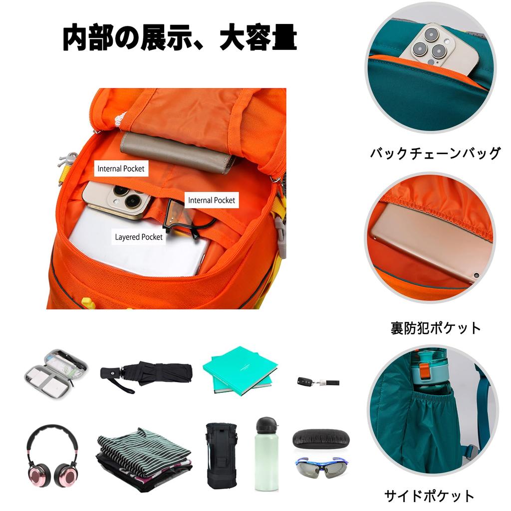 Рюкзак 20л Альпинистский рюкзак большой емкости нейлоновый спортивный рюкзак унисекс водоотталкивающий много карманов безопасность многофункциональный ночной светоотражатель