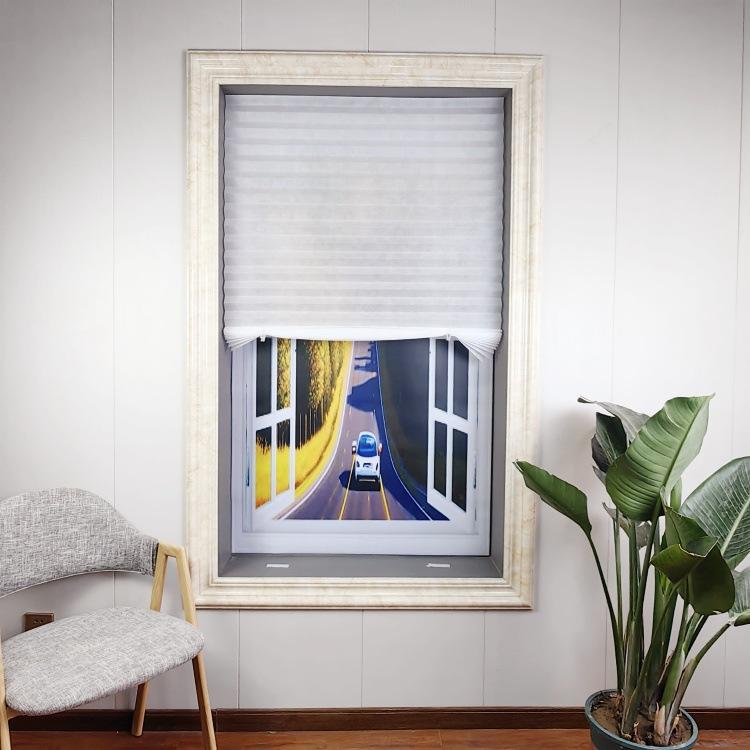 Плиссированные жалюзи, занавески для приватности, самоклеящиеся солнцезащитные шторы, простые затемняющие шторы для спальни, гостиной, балкона