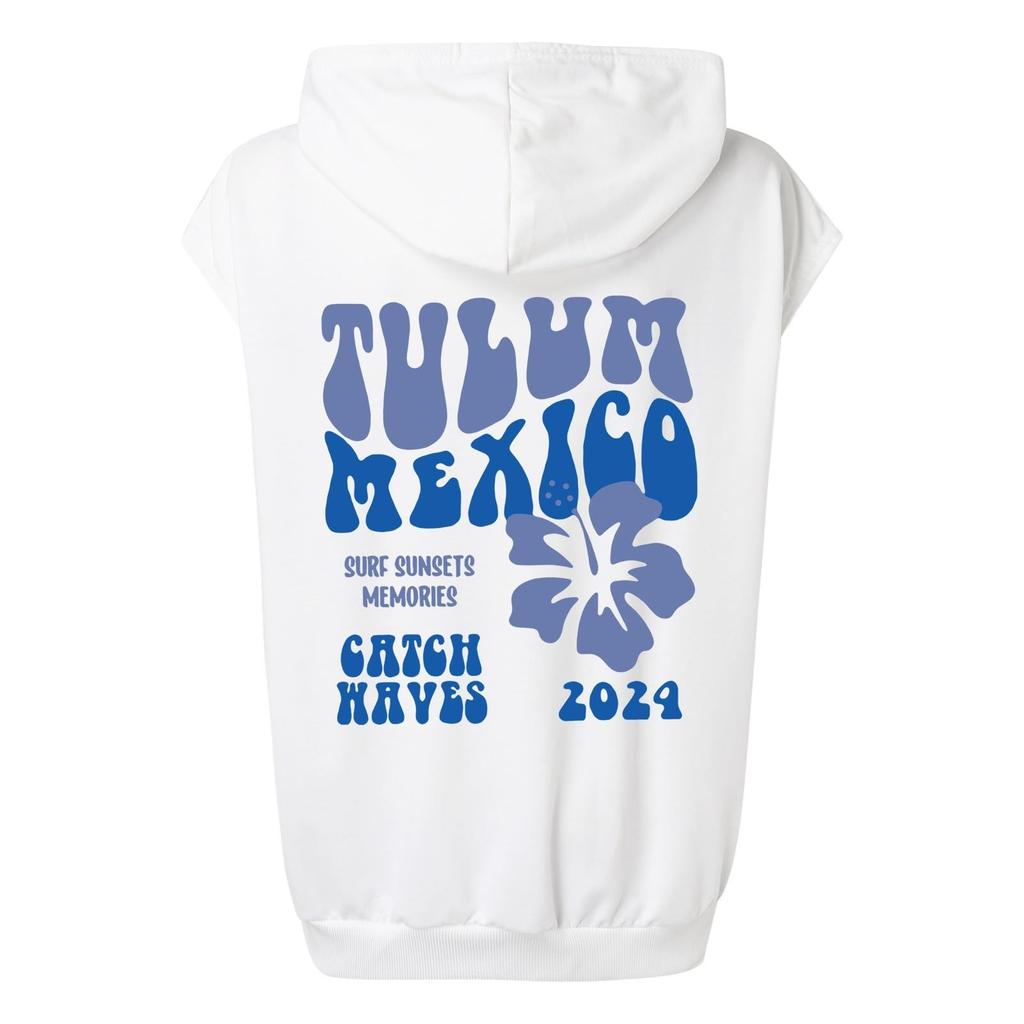 Женские летние футболки без рукавов с капюшоном, толстовки с капюшоном, свободные повседневные туники, толстовки