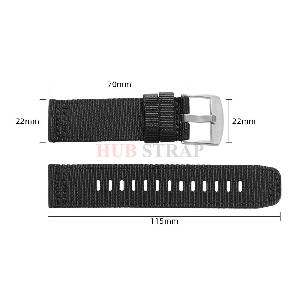22 мм Нейлоновый ремешок для часов Премиум Гладкий Мягкий Нейлон Спортивный Сменный ремешок для часов Быстросъемный Универсальный Холщовый Браслет Ремешок для часов