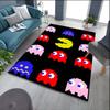 Ковер с тематикой игры Pac-Man, нескользящий, круглый, для игровой комнаты, спальни, гостиной, напольный коврик, декор