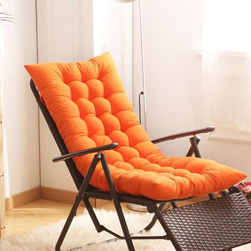 Длинная подушка для кресла с откидной спинкой, утолщенные подушки для сиденья, садовый коврик для шезлонга