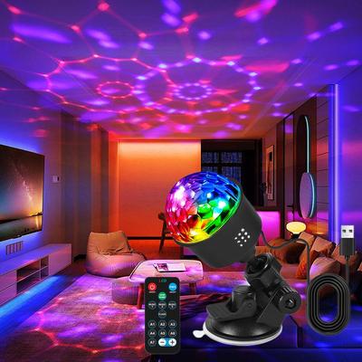 2026 RGB LED Сценический Диско-Свет Вращающийся DJ Шар Стробоскоп Цветной Магический Танцевальный Автомобильный Атмосферный Рождественская Атмосфера Шарообразная Лампа Show Lamp