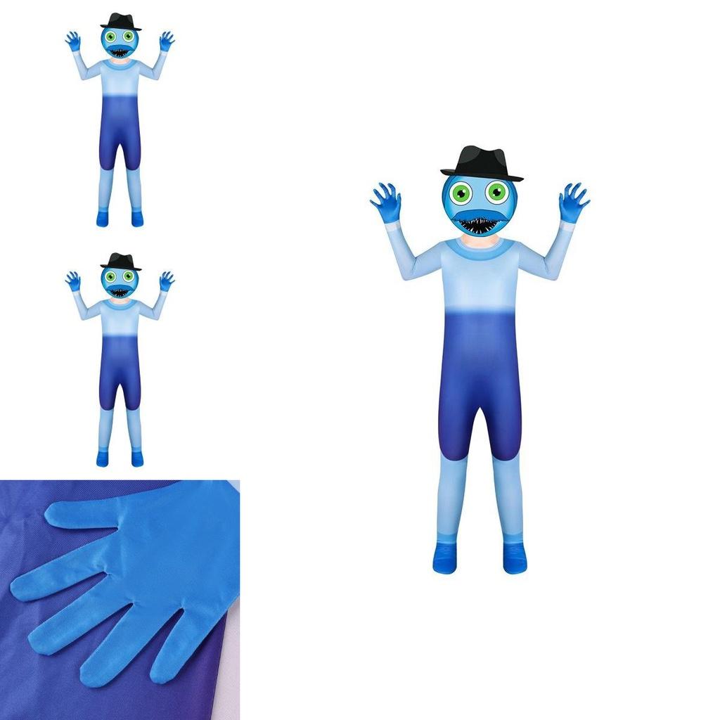 Poppy Playtime Хагги Вагги Папа Косплей Комбинезоны Маска Костюм для вечеринки Наряды Идеально подходят для косплей-вечеринок и Хэллоуина!