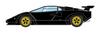 EIDOLON Lamborghini Countach LP500S Черный Готовый Продукт 1/43