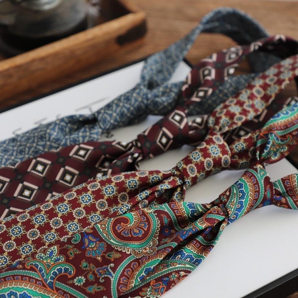 Elegant Printed Neckties 9cm Width Luxury Neck Ties Fashion Paisley Necktie Daily Wear