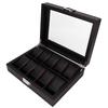 10Grids портативный ящик для хранения часов с дисплеем для путешествий, чехол-органайзер