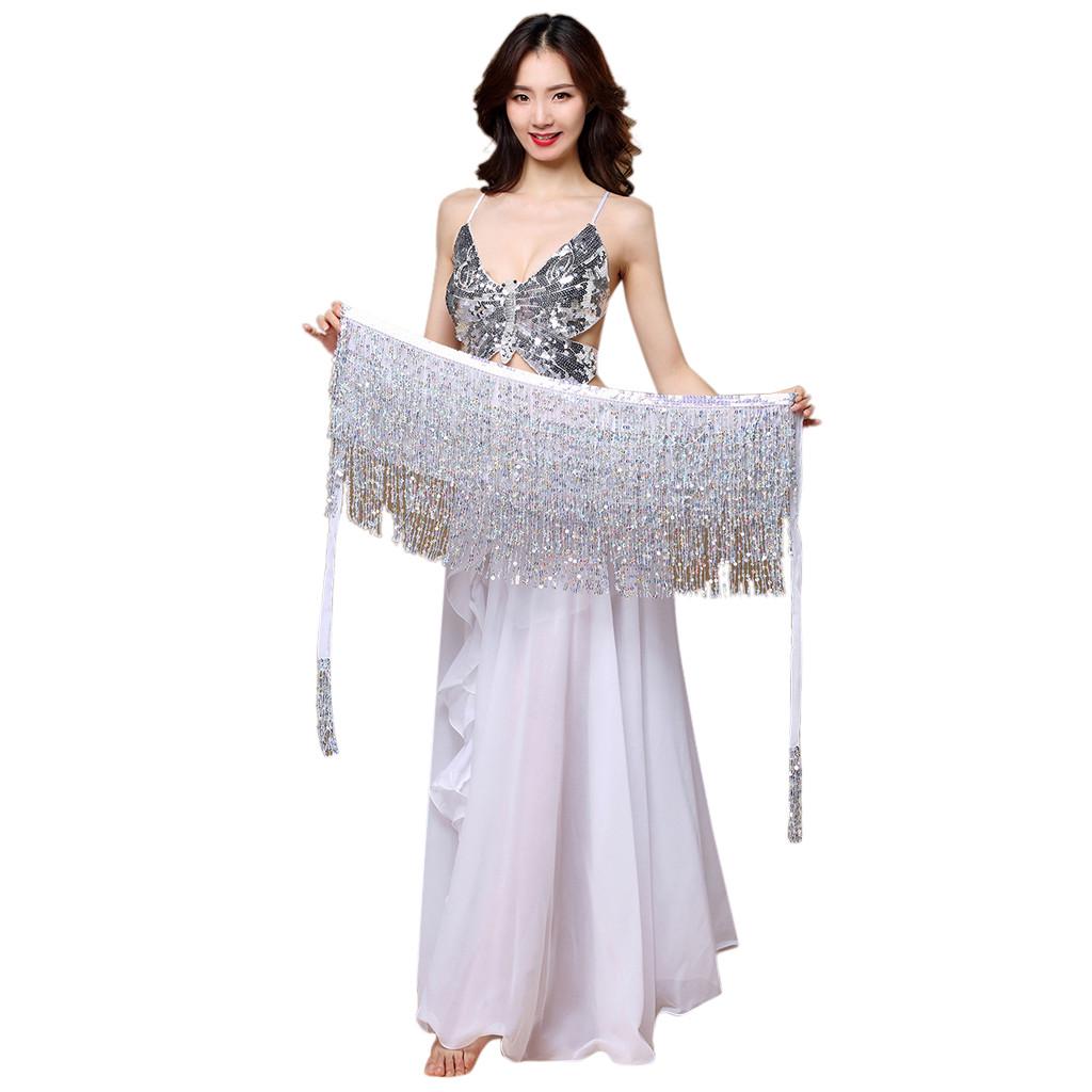 Женский костюм для танца живота, пояс, юбка, набедренная повязка, наряд, блестки, кисточки, шарф из бисера