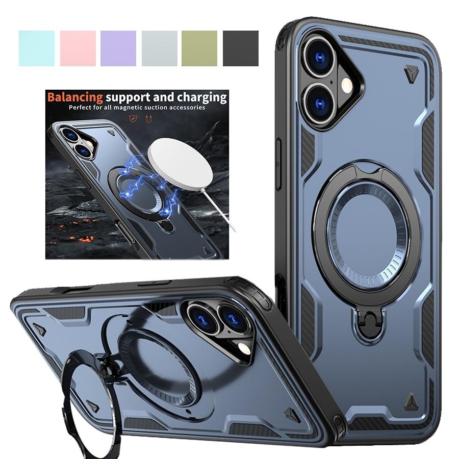 Регулируемый кронштейн для кольца, прочный бронированный чехол для телефона iPhone, Samsung, Google, магнитный бампер для беспроводной зарядки Magsafe