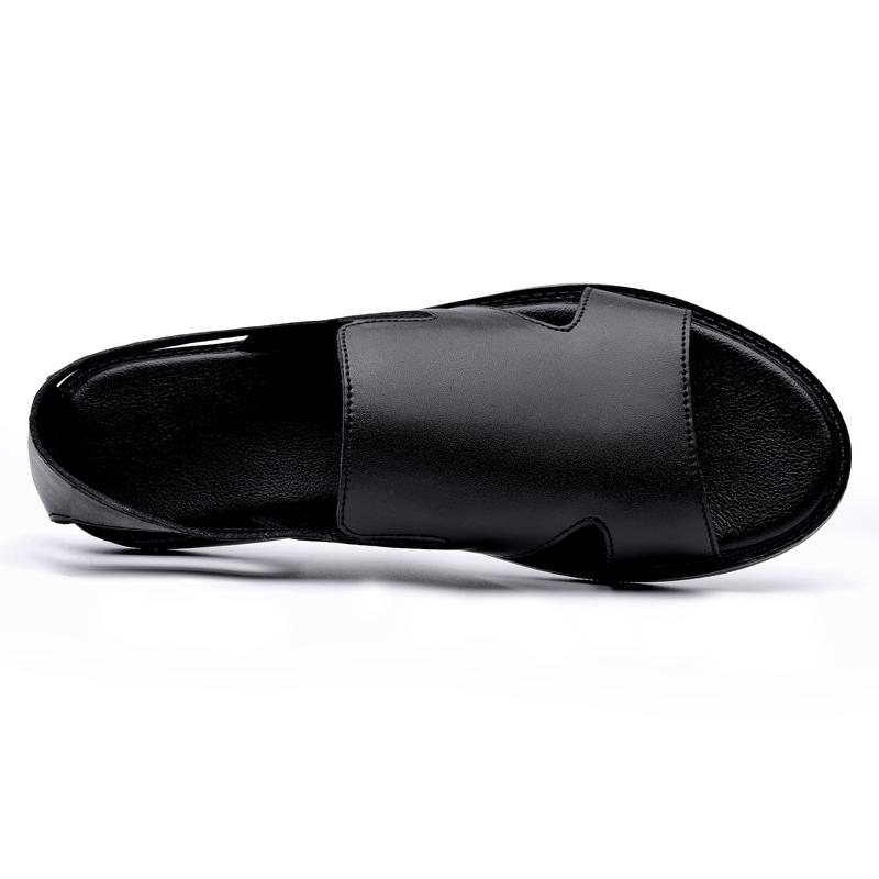 Мужские сандалии, белые кожаные сандалии-гладиаторы, уличные римские сандалии без шнуровки для мужчин, пляжная обувь с открытым носком, большие размеры