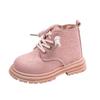 Детские ботильоны на платформе, весна-осень, толстые школьные ботинки для девочек, модные повседневные детские короткие ботинки с нескользящей молнией