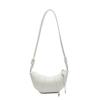 Fashion and leisure high-end sense simple solid color horn bag versatile personality Spice girl style one shoulder messenger women's bag
