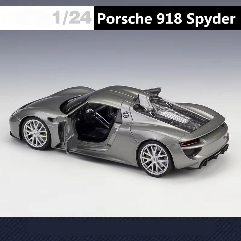 1:24 Porsche 918 Alloy Sports Car Model Diecast Metal Racing Car Model Simulation Collection Decorative Decorations Children's Toys Boys Gift