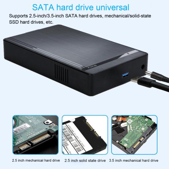 Набор для хранения данных Корпус ABS 2,5/3,5 дюйма HDD Бездрайверный Смарт-сон Кейс для жесткого диска