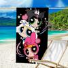 1pc Powerpuff6 Beach Towel, Beach and Seaside Swimming Pool Equipment, Fashion Pattern, Rectangular, Travel Essentials