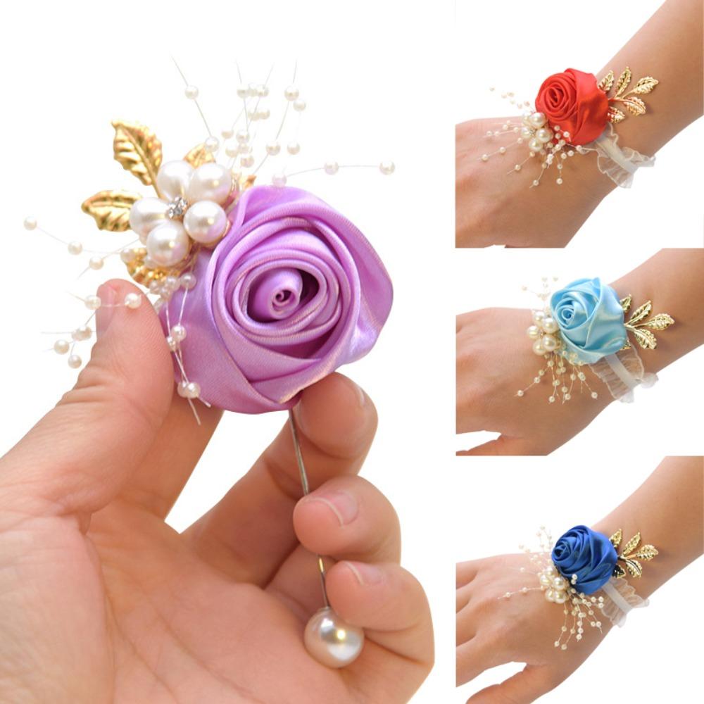 Accessories Corsage Polyester Bracelet Wrist Flowers Bridesmaid Wedding