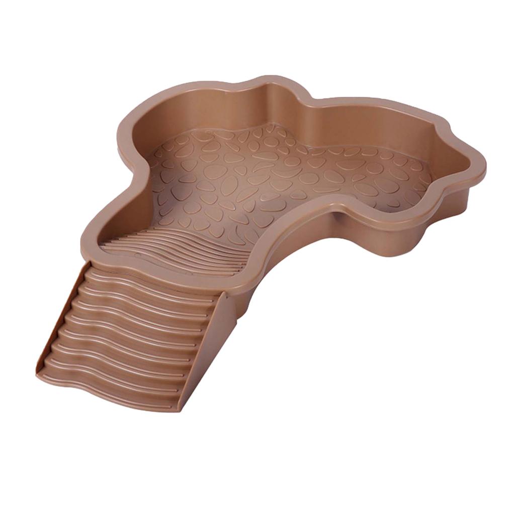 Съемная миска для воды для рептилий для черепах с дизайном рампы, прочная, легко собирается для использования в помещении или на открытом воздухе