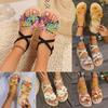 Summer Fashion Womens Cross Strappy Flower Sandals Eva Sole For Casual Wear