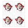 1/2/4 шт. Рождественские наклейки на стену Дизайн Санта-Клауса Легко наносятся Праздничные наклейки Водонепроницаемые Влагостойкие Праздничный декор