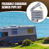 Шланг для слива RV Сверхпрочный Регулируемый Сливная труба RV Система сточных вод Универсальный Набор удлинителей для прицепа для путешествий, отдыха, на открытом воздухе